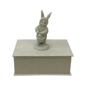 Department 56 Springtime Snowbunnies A Tisket A Tasket Porcelain Easter Figurine